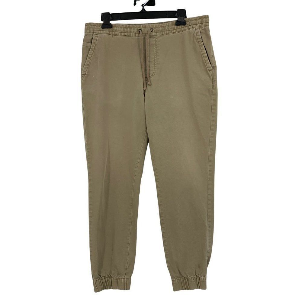 Mens Urban Pipeline Jogger Pants Tan Medium Elastic Waist Cuff 0477